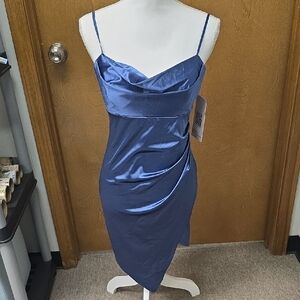 Emerald Sundae Asymmetrical Blue Dress